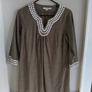 Olive Boden Macrame Linen Dress